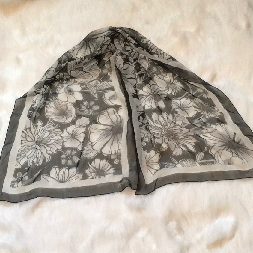 Brighton 100 Silk Floral TwillyScarf Like New